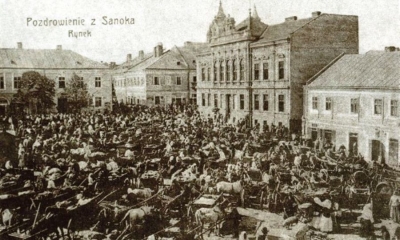 Sanocki dzień targowy 100 lat temu...