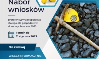 Nab&oacute;r wniosk&oacute;w na preferencyjny zakup paliwa stałego dla gospodarstw domowych na   rok 2023
