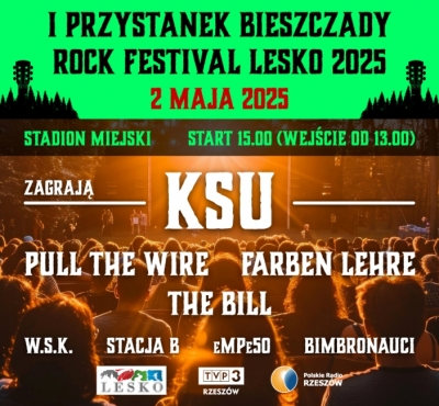 Przystanek Bieszczady Rock Festiwal Lesko 2025. Zaproszenie