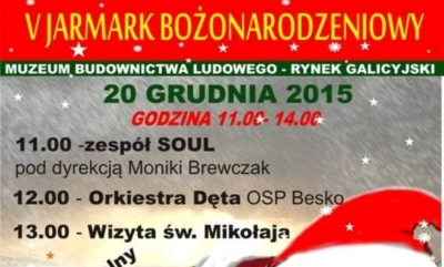 Jarmark Bożonarodzeniowy - zaproszenie do Skansenu w Sanoku