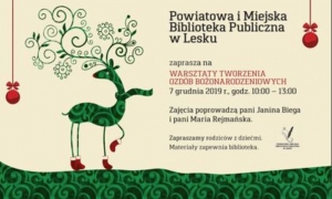 Warsztaty tworzenia ozd&oacute;b bożonarodzeniowych. Zaproszenie do biblioteki