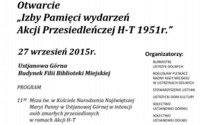 Otwarcie Izby Pamięci wydarzeń Akcji Przesiedleńczej