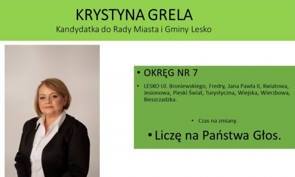 Wybory samorządowe 2024. Krystyna Grela