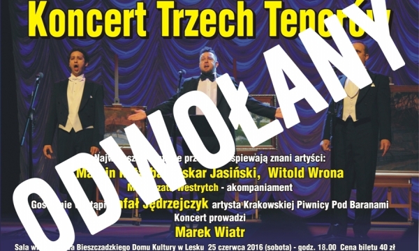 Gala Tenor&oacute;w ODWOŁANA