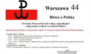 Sanoccy harcerze zapraszają na obchody 71. rocznicy wybuchu Powstania   Warszawskiego